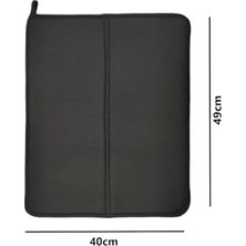 Ecovibe Elegance Bulaşık Kurutma Matı, Bulaşık Kurutma Örtüsü, Kaymaz Taban Emici Bulaşıklık, Katlanır Bulaşık Matı (49X40CM) Siyah