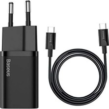 Ecovibe Super Si Pd 25W Type-C To Type-C Kablo Duvar Şarj Seti Siyah