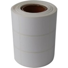 Ecovibe Pp Opak Etiket 30MM x 50MM Ruloda 1500 Adet Yan Yana 3 Lü 40MM Çapında Yırtılmaya Dayanıklı Etiket