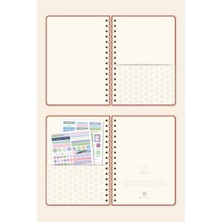 Ecovibe A5 Spiralli Sert Kapak Çizgili Tarihsiz Not Defteri