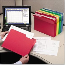 Ecovibe Dosya Cebi, Düz Kesim Tab, 3-1/2" Genişletme, Yasal Boyut, Çeşitli Renkler, Paket Başına 5 (74892)