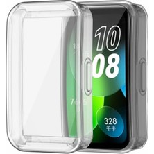 Ecovibe Band 8 ile Uyumlu Şeffaf Tam Kapatan Çerceve Pc Kasa Koruma Band 8 Uyumlu Gard Çerçeve Şeffaf