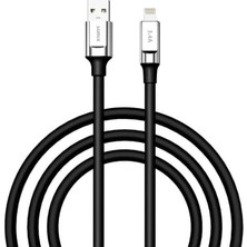 Ecovibe Sc-64 3.4A Lightning Şarj ve Data Kablosu Siyah