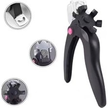 Ecovibe Gaman Takma Tırnak Kesme Makinesi - Protez Tırnak Kesme Makası - 6 Uzunluk Ayarı + Çöp Hazneli Siyah