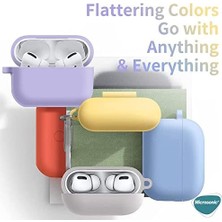 Ecovibe Airpods Pro 2.nesil Için Kılıf Askılı Mat Silikon Pembe [airpods Pro 2. Nesil ile Uyumlu Kılıf - Pembe]
