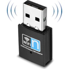 Ecovibe 300 Mbps USB Wifi Adaptörü, Kablosuz Lan Dongle Stick, Ieee 802.11B/G/N, Windows, Mac, Linux Uyumlu Ağ Adaptörü