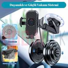 Ecovibe Hb-01 Otomatik Klipsli Araba Telefon Tutucu Ayarlanabilir Cam ve Torpido Için Yüksek Kalite Tutucu
