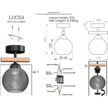Ecovibe Beta Tekli Siyah Plafonyer