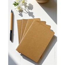 Ecovibe 4 Adet Çizgili Terzi Dikişli Not Defteri, A5 Boyut, 40 Yaprak Planlama Ofis Için Ideal, Planlayıcı (Kapak Tasarımı)