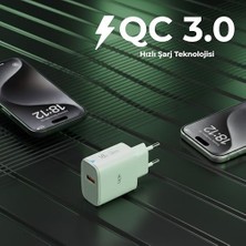 Ecovibe C304 18W Qc3.0 USB Şarj Adaptörü Beyaz