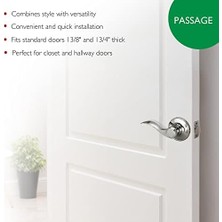 Ecovibe 778993 Springdale 2 Yönlü Ayarlanabilir Geçiş Kapı Kolu Modern Ince Tasarımlı Koridor Dolabı Için Cilalı Krom