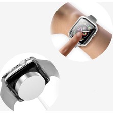 Ecovibe ile Uyumlu Series 10 Şeffaf Kılıf Ekranı Tam Kapatan Silikon Yapılı Ekran Koruma ile Uyumlu Series 10 Ekran Koruyucu Şeffaf (46MM)