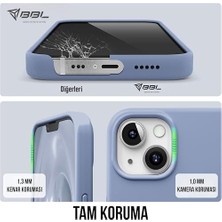 Ecovibe Kılıf Ince Sıvı Silikon 3 Katmanlı Tam Kaplamalı Yumuşak Jel Kauçuk Kılıf Kapak, Gökyüzü Mavisi (14 Plus 37)