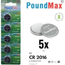 Ecovibe Lityum CR2016 Düğme Hücreli Pil, 3 V | 1 x Blister 5 Adet