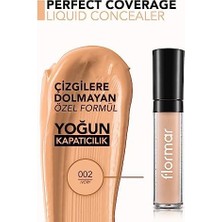 Ecovibe Perfect Coverage Hafif Yapılı & Yarı Mat Bitişli Likit Kapatıcı 002 Ivory