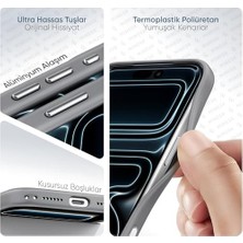 Ecovibe 17 Pro Max Için Özel Geliştirilmiş Kamera Çerçevesini De Koruyan, Arkası Şeffaf Polikarbonat Kenarları Silikon ile Uyumlu Kılıf Akıllı Tasarım Kapak (Gri, 17 Pro Max)