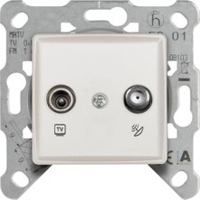 Ecovibe Life Sedef Beyaz Tv Sat Geçişli 11DB Mekanizma ve Kapak