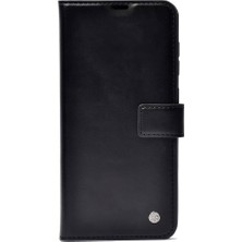Ecovibe Galaxy ile Uyumlu A25 Kılıf Kar Deluxe Kapaklı Kılıf Siyah