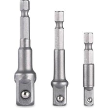 Ecovibe 3'lü Lokma Adaptörü Seti, 1/2-1/4-3/8 Inç, Hex Plus