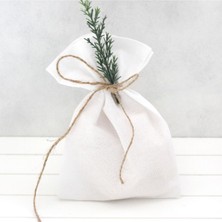 Ecovibe Düz Beyaz Ham Bez Kese, 10X15 cm 10 Adet