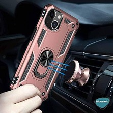 Ecovibe 14 Için Kılıf Military Ring Holder Siyah [ 14 ile Uyumlu Kılıf - Siyah]