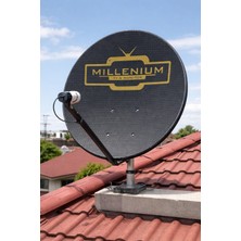 Technozi 85CM Delikli Çanak 4k-8k Yeni Nesil Rüzgar, Kar Etkilenmeyen Kırsal Kalın Çanak Anten Seti