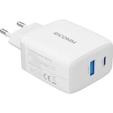 Ecovibe 65W Gan Usb-C + Usb-A Şarj Aleti & &, Notebook,, iPad Hızlı Şarj Cihazı + 2mt 100W Type-C Kablo