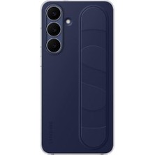 Ecovibe Galaxy S25 Fe Standlı Kordonlu Silikon Kılıf, Lacivert