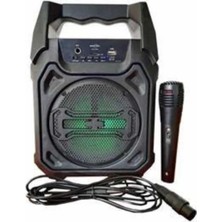 Bluetooth Hoparlör LED Işıklı Taşınabilir Kablosuz Speaker Uzun Pil Ömrü - Lisinya