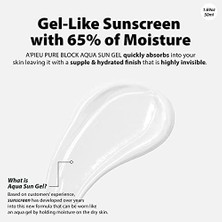 Ecovibe Yoğun Nemlendirici Suya Dayanıklı Jel Güneş Kremi  Pure Block Aqua Sun Gel Ex SPF50+/PA+++50ML