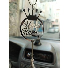 Çift Taraflı Pleksi Araba Dikiz Aynası Süsü Gümüş Renk