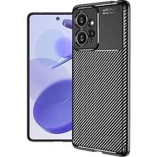 Ecovibe 12 4g ile Uyumlu Kamera Korumalı Darbe Önleyici Carbon Brushed Silikon Kılıf (Siyah, 12 4g)