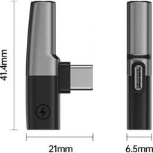 Ecovibe 30W Hızlı Şarj Type-C To 3.5 mm Kulaklık Dönüştürücü Çevirici Şarj Kulaklık Adaptörü Type-C To 3.5mm
