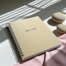 Ecovibe Tarihsiz 6 Aylık Günlük Planlayıcı | Spiralli Sert Kapaklı Organizer Not Defteri | 204 Sayfa | 22 x 28,5 cm