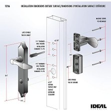Ecovibe Ideal Security Sallanan Kapılar Için Sürgü Kilitli Kapı Kolu, Yağlanmış Bronz (4 Parçalı Set)