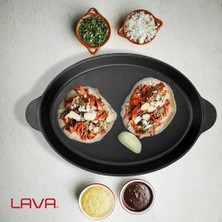 Ecovibe Döküm Fajita Tavası 18X24 Kulplu, Oval
