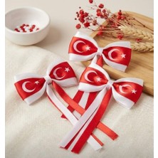 Efna Store Ay Yıldız Bayrak,23 Nisan,bayram Kurdele Sallantılı Fiyonk Ay Yıldız Baskılı 11,5 cm Pens Toka 1 Ad.