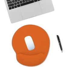 Ecovibe Black Deer Siyah Bilek Destekli Mouse Pad,ergonomik Kaymaz Taban,oyun ve Ofis Için Fare Altlığı,suya Dayanıklı (Turuncu)