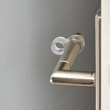 Ecovibe Plastik Kapı Kolu Stoperi, Kapı Arkası Duvar Koruyucu Tampon, Silikon Durdurucu, Pencere Kolu Stoperi