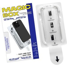Ecovibe 16 Pro Max Ekran Koruyucu Cam | Magıc-Box Tozsuz Hizalama Aparatı | Tam Kaplama 9h Kırılmaz & Çizilmez