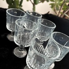 Ecovibe 6’lı Ayaklı Cam Kahve Yanı Seti – Şık Tasarımlı, Kristal Görünümlü, Misafir Sunum ve Özel Davetler Için Bardak Takımı