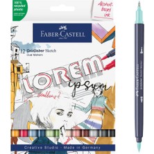 Ecovibe Goldfaber Markör Seti, 12’li, Çift Uçlu, 0.6 mm Fineliner Uç, Kalıcı Alkol Bazlı Mürekkep, Geri Dönüştürülmüş Gövde