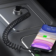 Ecovibe CA-7300 Lightning 90 Derece Spiral Ledli Örgü Kablo 3A 1.8m