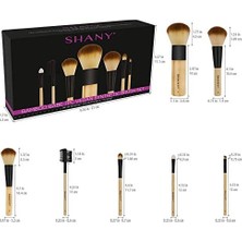 Ecovibe Shany Bambu Makyaj Fırça Seti - Premium Sentetik Saç ve Pamuk Kılıfı ile Vegan Fırçalar - 7 Adet