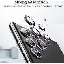 Ecovibe Galaxy S23 Ultra Ile Uyumlu Lens Koruyucu Kolay Tak Çıkar Ergonomik Ince Tasarım Kırılma ve Çizilme Önleyici Cmconan Kamera Koruyucu Siyah