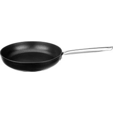 Ecovibe Titanium 28CM Tava, Çelik Sap Siyah