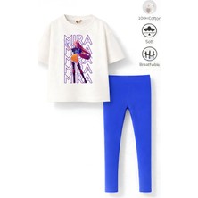 Belya Kids Wear Kız Çocuk Tam Kalıp Üst Oversize Alt Taytlı Mira TASARIM15 Alt Üst Takım