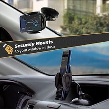 Ecovibe Suhwd-Xces0 Select Vantuzlu Telefon Tutucu, Araç Için, Ayarlanabilir Kilitleme Kolu, Hızlı Açma Düğmesi, Siyah