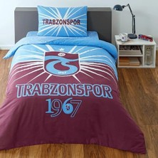 Ecovibe Trabzonspor Light Glow Renkli Klişe Pamuk Nevresim Takımı, Çok Renkli, Küçük Tek Kişilik