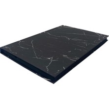 Bistopia Siyah Mermer Çizgisiz Defter